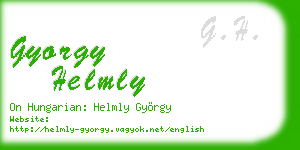 gyorgy helmly business card