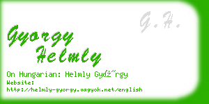 gyorgy helmly business card